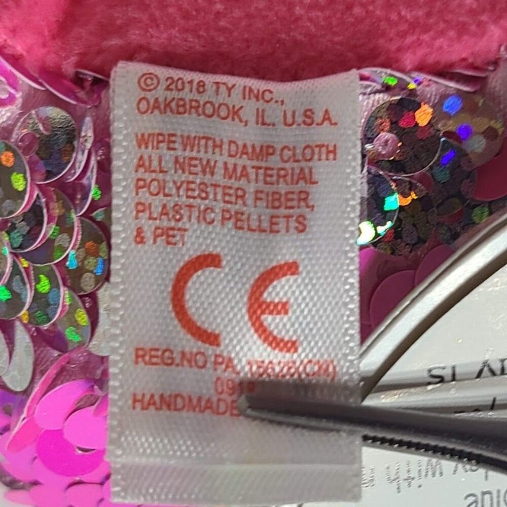 Ty Beanie Boo Flippables Pinky Flamingo 9" Beanie Color Changing Sequins w/ Tags - Picture 7 of 10